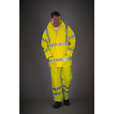 Hi-Vis Soft Flex Breathable Rain Jacket